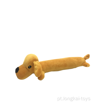 Top pata de pelúcia brinquedo cachorro amarelo